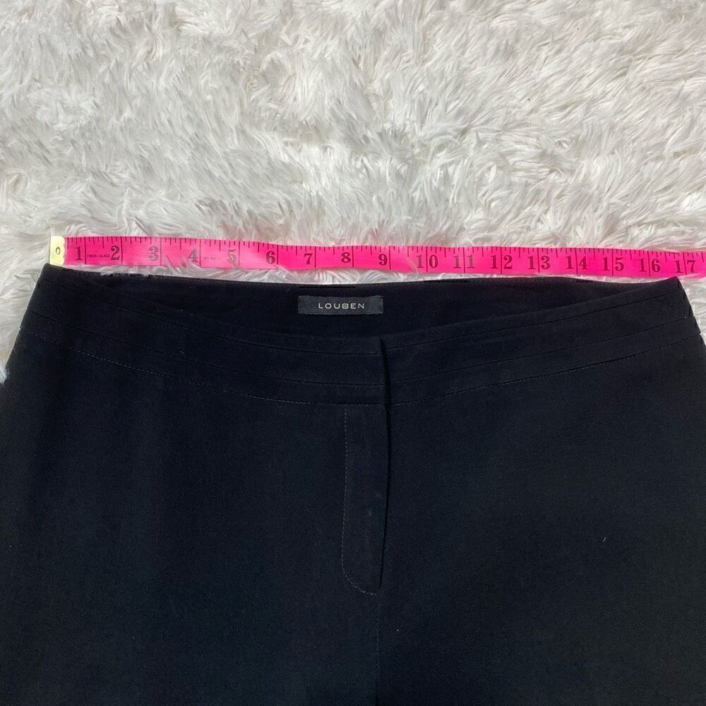 Louben Dress Pants Wide Leg Womens Size 12 Career Black Flowy Lightweight - Picture 4 of 9